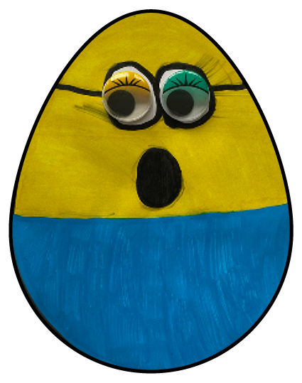 Easter egg painted as a minion